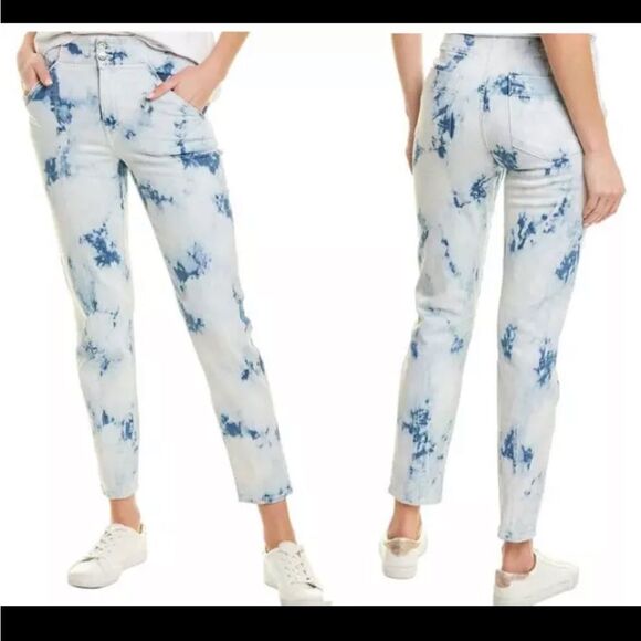 Veronica Beard Kallie High-Rise Tie-Dye Jeans - Picture 1 of 7